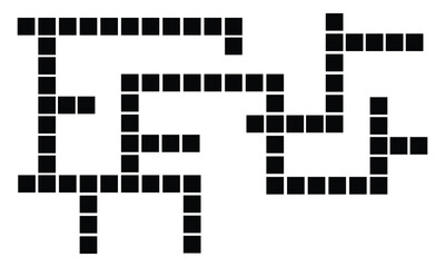 Crossword flat icon. crossword on white background. crossword sign  . Vector Illustration . EPS 10 . 