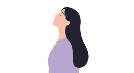 Elegant Floral Illustration of Blonde Woman in a Pink Dress