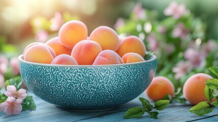 Fresh apricots in a bowl