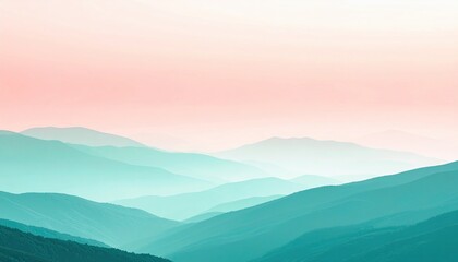 Obraz premium Serene mountain landscape sunrise nature photography soft pastel colors tranquil environment aerial view