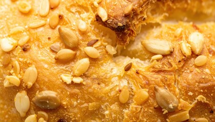 Baking fresh bagels with sesame seeds local bakery food photography cozy atmosphere close-up culinary art