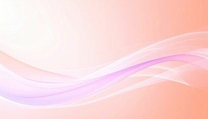 Fototapeta premium Flowing abstract waves in soft peach and lavender colors digital art tranquil environment artistic viewpoint