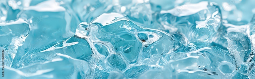 Poster glassy icy background with mirror-like reflections creating a stunning abstract ice texture