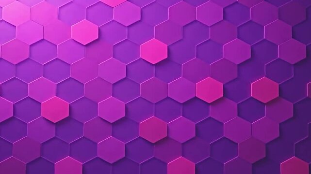 purple and pink hexagonal pattern gradient background, vibrant colors blending seamlessly, dynamic geometric shapes, smooth texture suitable for digital applications, modern aesthetic