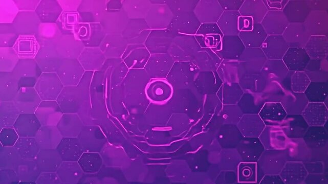 abstract hexagonal gradient background in purple and pink hues, intricate patterns, visually engaging, ideal for business graphics, emphasizes technology and innovation, pleasing to the eye
