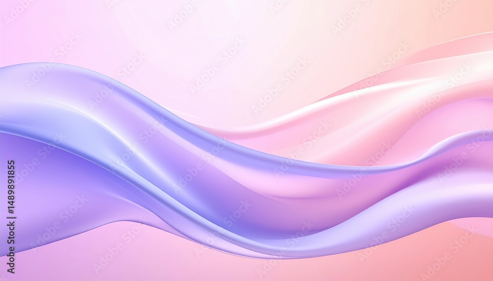 Poster flowing abstract waves digital art studio background design soft colors aesthetic viewpoint visual c