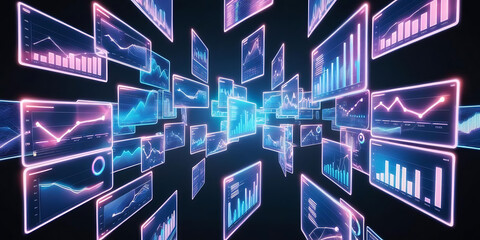 Digital Control Room with Interactive Graph Displays