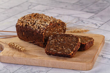 Browl rye bread with seeds