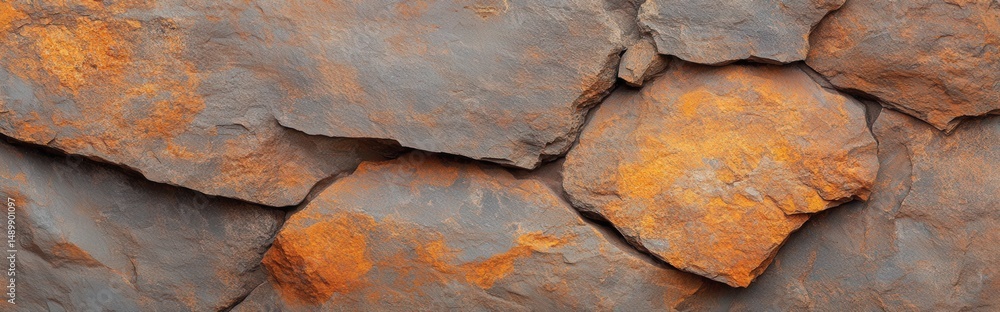 Aufkleber granite stone with abstract mineral patterns and color variations in earthy tones