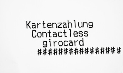 Beleg einer Kartenzahlung