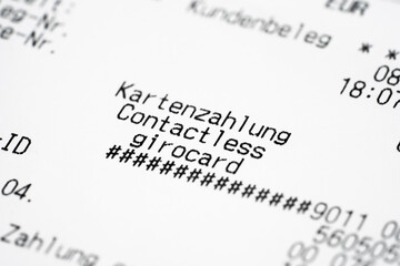 Beleg einer Kartenzahlung