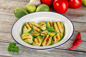 Vegan cuisine - Grilled brussels sprouts
