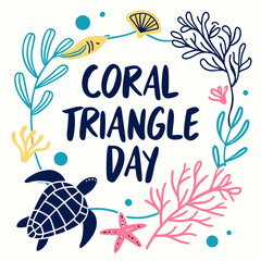CORAL TRIANGLE DAY vector illustration