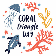 CORAL TRIANGLE DAY vector illustration
