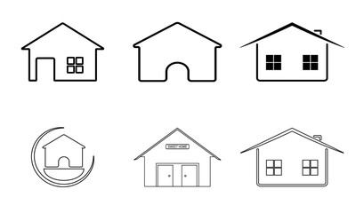House and property vector icons set, Modern style vector icons