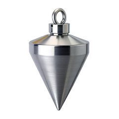 Fototapeta premium silver Plumb Bob isolated on white background