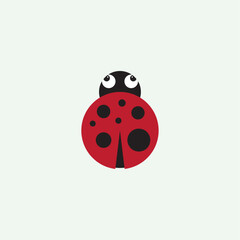Ladybug icon logo flat vector design
