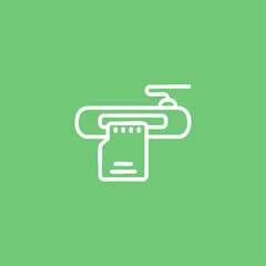  Card reader icon logo flat vector design