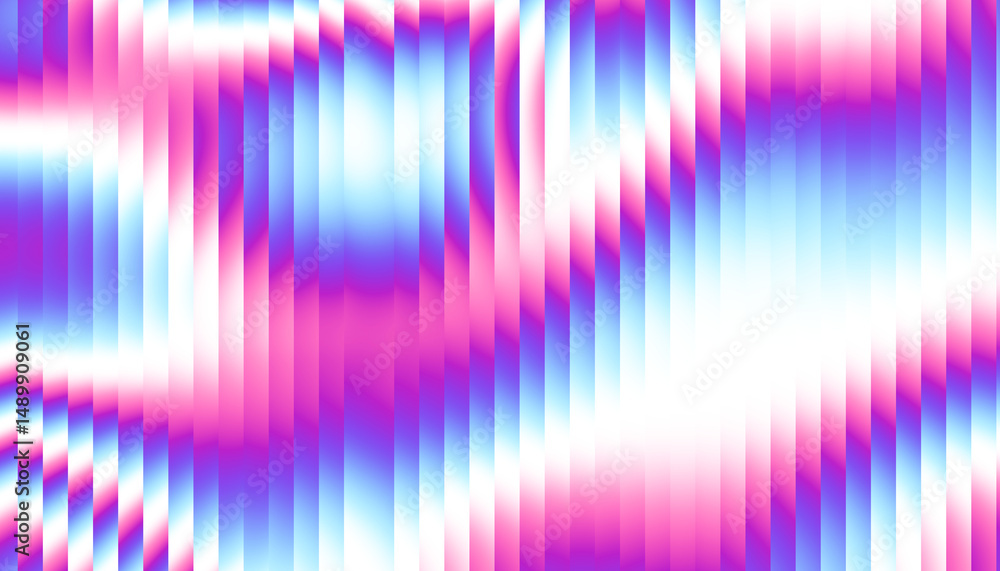 Aufkleber Fractal Glass Gradient Texture. Reed vertical lines patterned glass, overlay with transparent background. Universal blue purple background stylish gradient