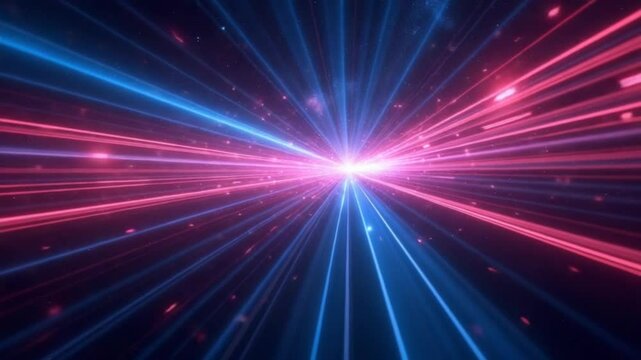 4K of Traveling through star fields space colorful light glowing. Space Nebula moving with stars space nebula galaxy. neon lines with glowing speed trails. Appear, slide up and fade way center