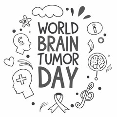 WORLD BRAIN TUMOR DAY vector illustration