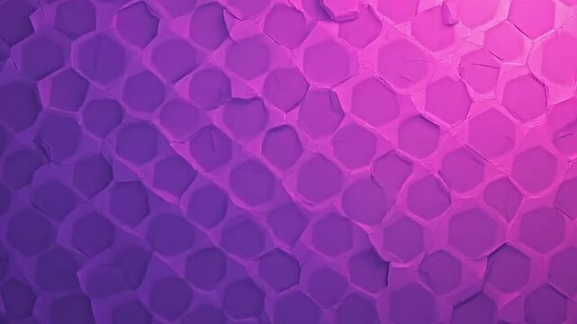 purple and pink hexagonal pattern gradient background, vibrant colors blending seamlessly, dynamic geometric shapes, smooth texture suitable for digital applications, modern aesthetic