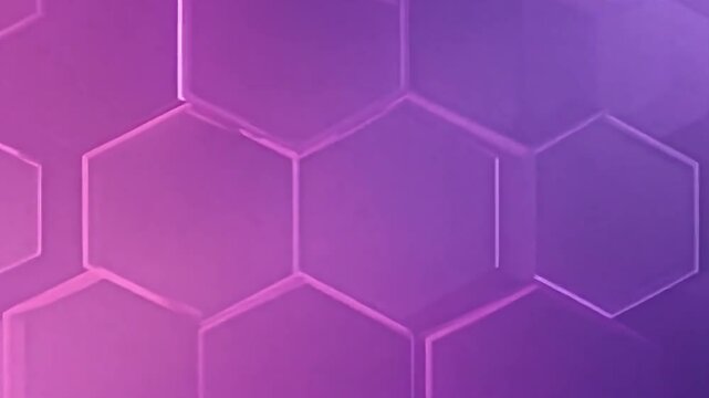 elegant hexagonal shape gradient in shades of purple and pink, soft and calming, modern visual appeal, perfect for educational videos and presentations, promotes clarity and focus
