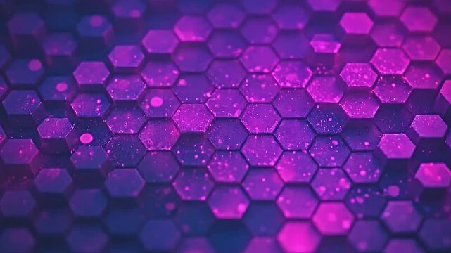 vibrant purple and pink hexagonal gradient, geometric abstraction conveying progress and innovation, high quality graphical design, adaptable for business websites, illuminating educational content