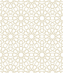 Seamless abstract geometric pattern in Islamic style