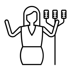 Female Singer outline icon