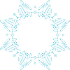 Beautiful flower art and mandala vector design