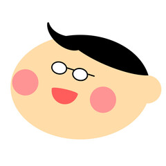 眼鏡をかけている人のイラスト