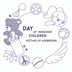 DAY OF INNOCENT CHILDREN VICTIMS vector illustration