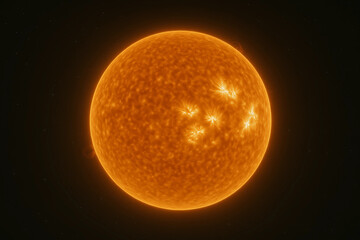 Only Space Sun create a Hyper realistic  Ultra hd 8k resolution image  landscape 