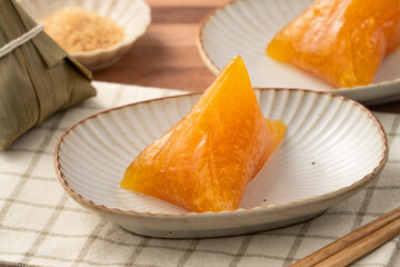 Zongzi, alkaline rice dumpling for Dragon Boat Festival food.