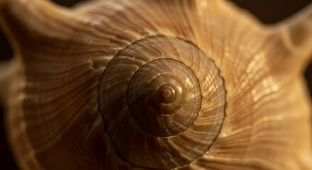 Close-up of a Spiral Seashell:  Nature's Intricate Design