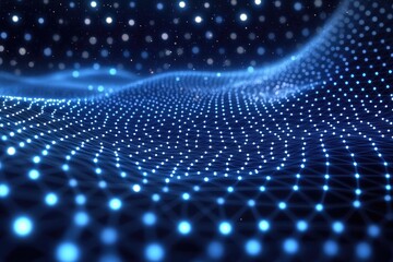 Abstract digital network wave