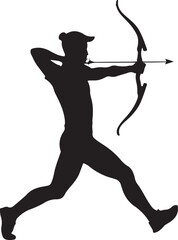 Fototapeta premium Archer shooting arrow vector
