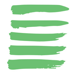 Obraz premium set green brush stroke collection