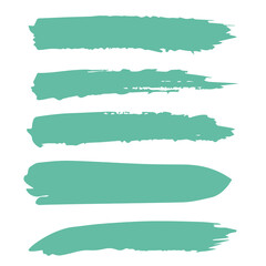 set green brush stroke collection