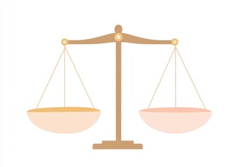 Balanced scales in pastel tones