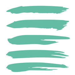 set green brush stroke collection