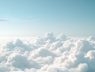 Fototapeta premium High-altitude view of fluffy clouds