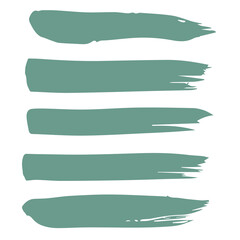 Obraz premium set green brush stroke collection