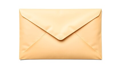 A light  beige envelope with a flap, placed against a plain white background. 