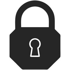 Minimalist Padlock Icon Vector