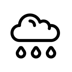 Light Rain Line Icon. Single icon, line vector icon