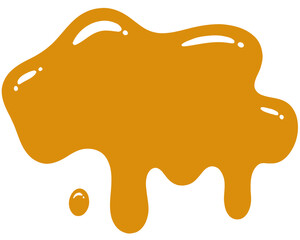 Dripping liquid vector illustration with a smooth, stylized flow effect, resembling honey or paint splatter, perfect for food, art, or creative background themes.