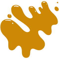 Dripping liquid vector illustration with a smooth, stylized flow effect, resembling honey or paint splatter, perfect for food, art, or creative background themes.