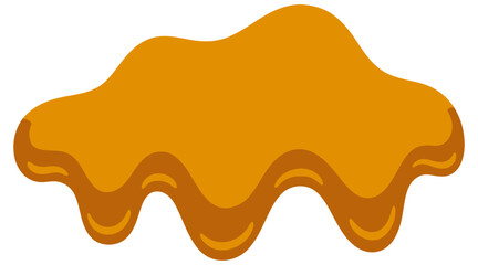 Dripping liquid vector illustration with a smooth, stylized flow effect, resembling honey or paint splatter, perfect for food, art, or creative background themes.